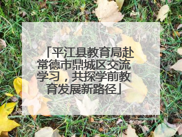 平江县教育局赴常德市鼎城区交流学习，共探学前教育发展新路径