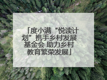 度小满“悦读计划”携手乡村发展基金会 助力乡村教育繁荣发展