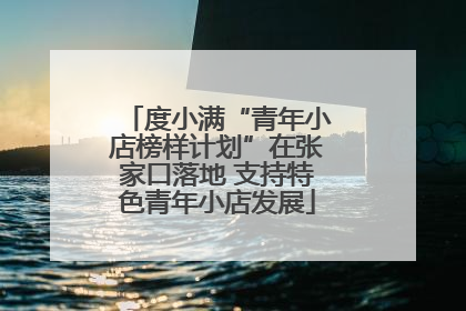 度小满“青年小店榜样计划”在张家口落地 支持特色青年小店发展