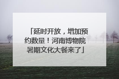 延时开放，增加预约数量！河南博物院暑期文化大餐来了