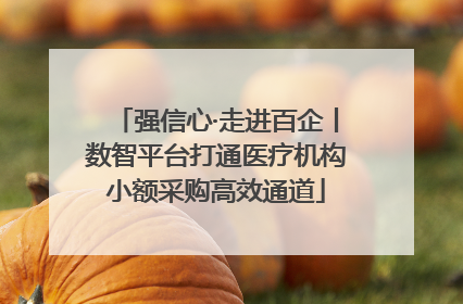 强信心·走进百企丨数智平台打通医疗机构小额采购高效通道