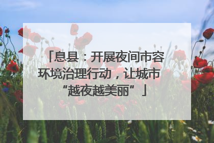息县：开展夜间市容环境治理行动，让城市 “越夜越美丽”