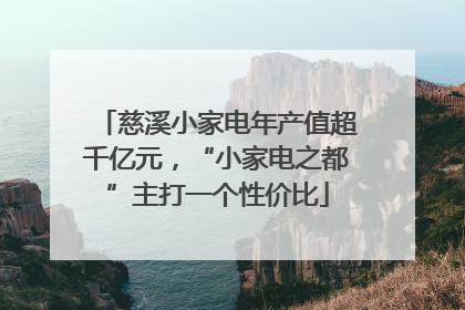 慈溪小家电年产值超千亿元，“小家电之都”主打一个性价比
