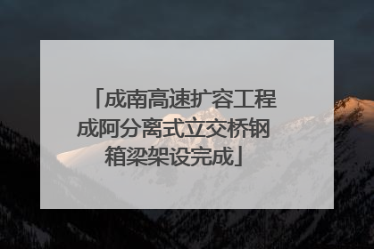 成南高速扩容工程成阿分离式立交桥钢箱梁架设完成