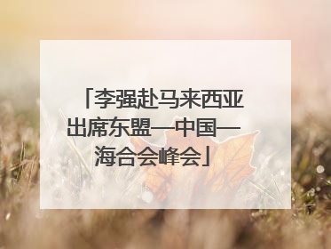 李强赴马来西亚出席东盟—中国—海合会峰会