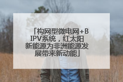 构网型微电网+BIPV系统，红太阳新能源为非洲能源发展带来新动能