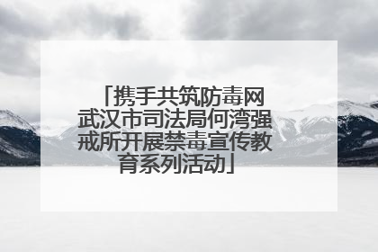 携手共筑防毒网 武汉市司法局何湾强戒所开展禁毒宣传教育系列活动