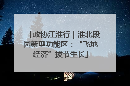 政协江淮行｜淮北段园新型功能区：“飞地经济”拔节生长