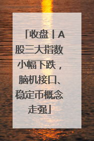 收盘丨A股三大指数小幅下跌，脑机接口、稳定币概念走强