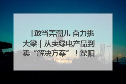 敢当弄潮儿 奋力挑大梁｜从卖绿电产品到卖“解决方案”！溧阳立足产业优势建成五大微电网示范项目