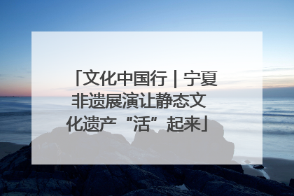 文化中国行｜宁夏 非遗展演让静态文化遗产“活”起来
