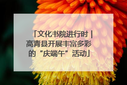 文化书院进行时｜高青县开展丰富多彩的“庆端午”活动