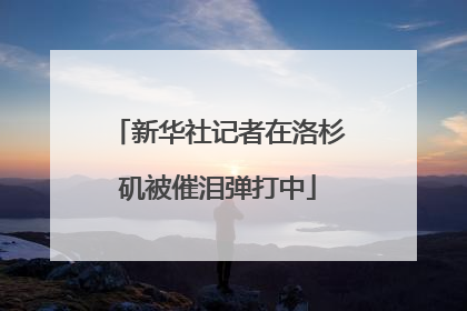 新华社记者在洛杉矶被催泪弹打中