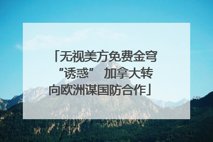 无视美方免费金穹“诱惑” 加拿大转向欧洲谋国防合作