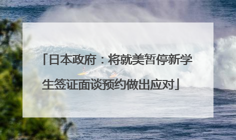 日本政府：将就美暂停新学生签证面谈预约做出应对