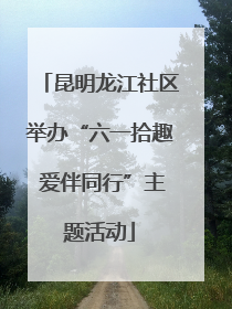 昆明龙江社区举办“六一拾趣 爱伴同行”主题活动