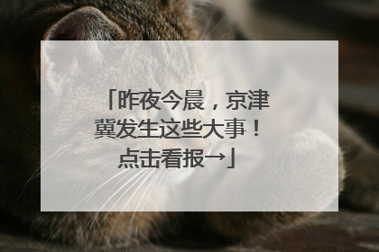 昨夜今晨，京津冀发生这些大事！点击看报→