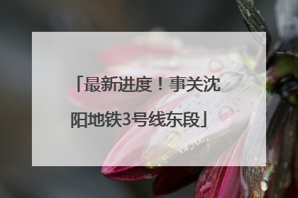 最新进度！事关沈阳地铁3号线东段
