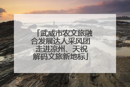 武威市农文旅融合发展达人采风团 走进凉州、天祝解码文旅新地标