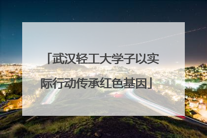 武汉轻工大学子以实际行动传承红色基因