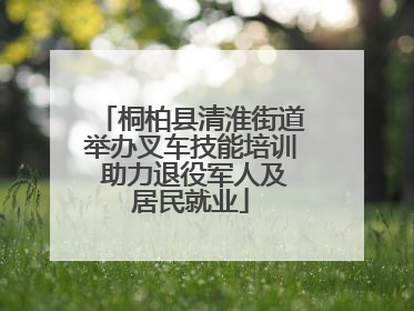 桐柏县清淮街道举办叉车技能培训 助力退役军人及居民就业