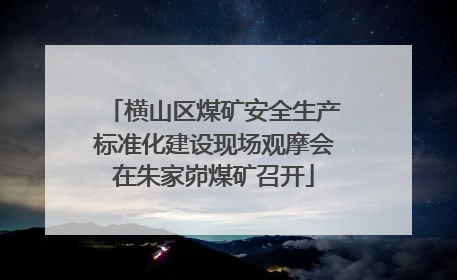 横山区煤矿安全生产标准化建设现场观摩会在朱家峁煤矿召开