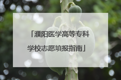 濮阳医学高等专科学校志愿填报指南