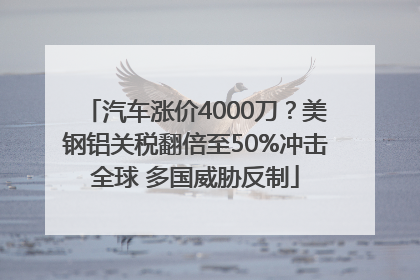 汽车涨价4000刀？美钢铝关税翻倍至50%冲击全球 多国威胁反制