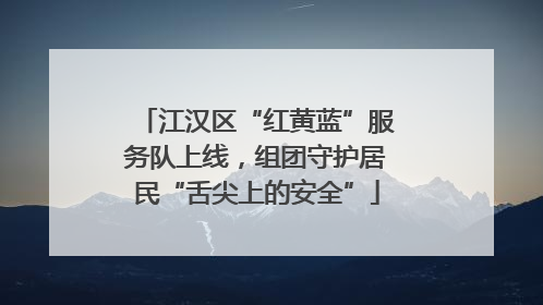 江汉区“红黄蓝”服务队上线，组团守护居民“舌尖上的安全”