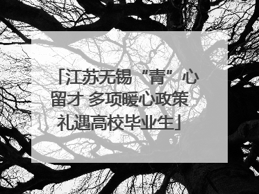 江苏无锡“青”心留才 多项暖心政策礼遇高校毕业生