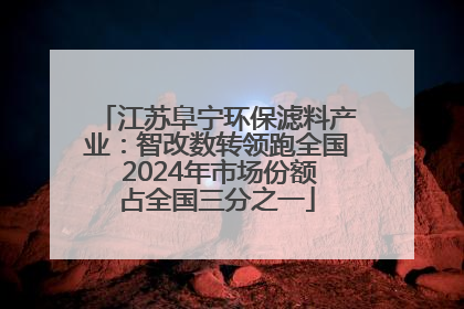 江苏阜宁环保滤料产业：智改数转领跑全国 2024年市场份额占全国三分之一