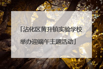 沾化区黄升镇实验学校举办迎端午主题活动