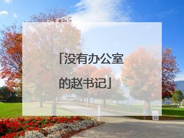 没有办公室的赵书记