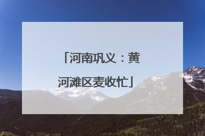 河南巩义：黄河滩区麦收忙