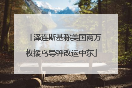 泽连斯基称美国两万枚援乌导弹改运中东