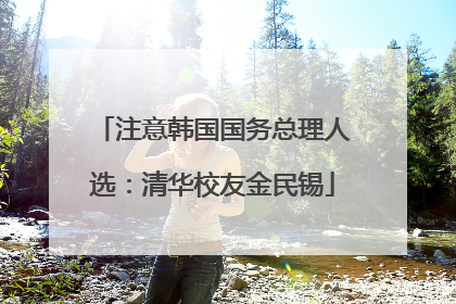 注意韩国国务总理人选：清华校友金民锡