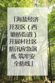 海盐经济开发区（西塘桥街道）开展村社区防汛应急演练 筑牢安全防线