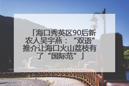 海口秀英区90后新农人吴宇燕：“双语”推介让海口火山荔枝有了“国际范”
