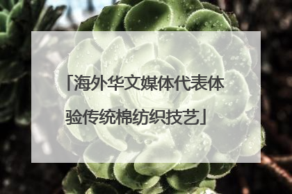 海外华文媒体代表体验传统棉纺织技艺