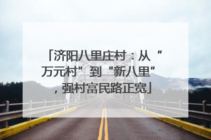 济阳八里庄村：从“万元村”到“新八里”，强村富民路正宽
