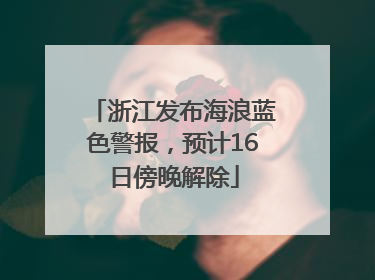 浙江发布海浪蓝色警报，预计16日傍晚解除
