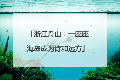浙江舟山：一座座海岛成为诗和远方