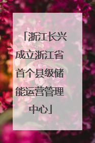 浙江长兴成立浙江省首个县级储能运营管理中心