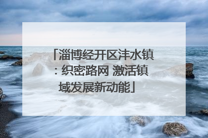 淄博经开区沣水镇：织密路网 激活镇域发展新动能