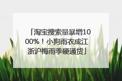 淘宝搜索量暴增1000%！小狗雨衣成江浙沪梅雨季硬通货