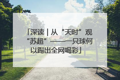 深读｜从“天时”观“苏超”——一只球何以踢出全网喝彩