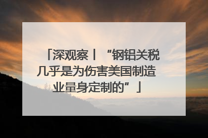 深观察丨“钢铝关税几乎是为伤害美国制造业量身定制的”