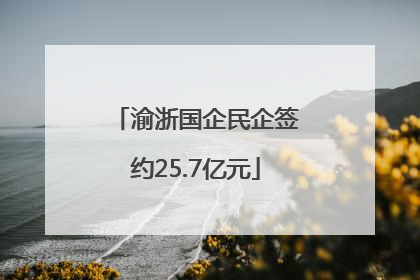 渝浙国企民企签约25.7亿元