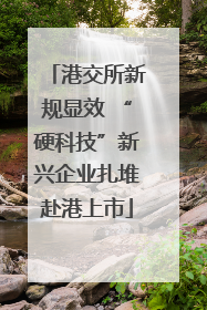 港交所新规显效 “硬科技”新兴企业扎堆赴港上市