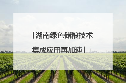 湖南绿色储粮技术集成应用再加速